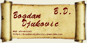 Bogdan Đuković vizit kartica
